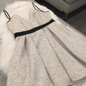 BCBG metallic cocktail dress with black trimming